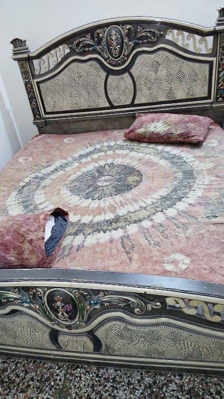 king size wooden marble bed 3