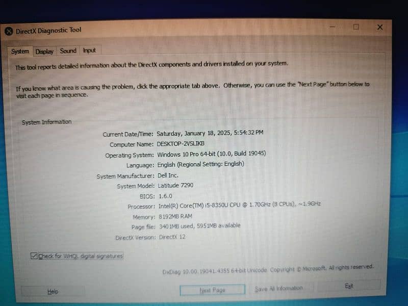 Dell Latudate 7290 Fresh machine 3