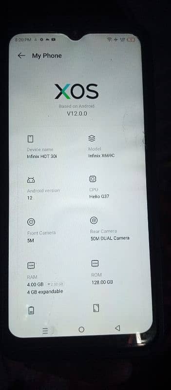 hello im saling my infinix hote 30i 4*4 bb ram 128 panel change 1