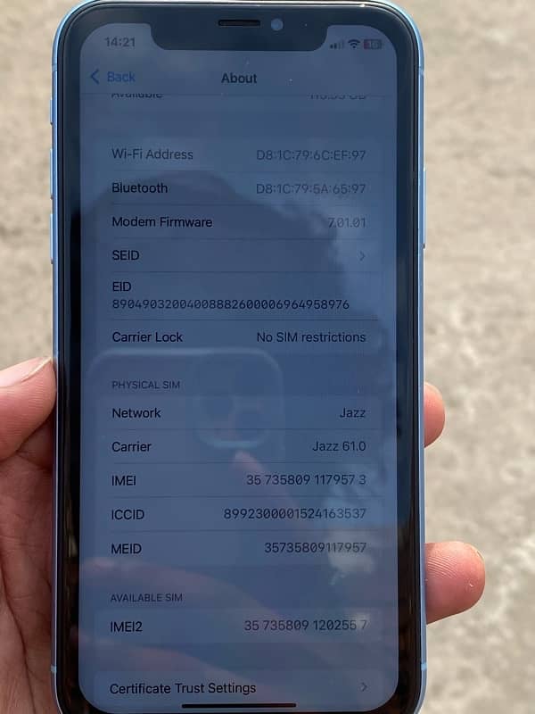 iPhone XR (128 GB PTA Approve) 7