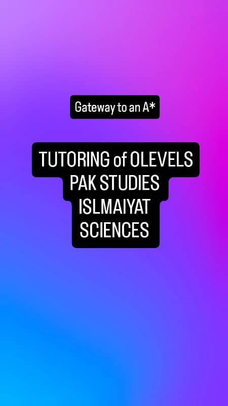 OLEVELS PAK STUDIES ISLAMIYAT/SCIENCES 0