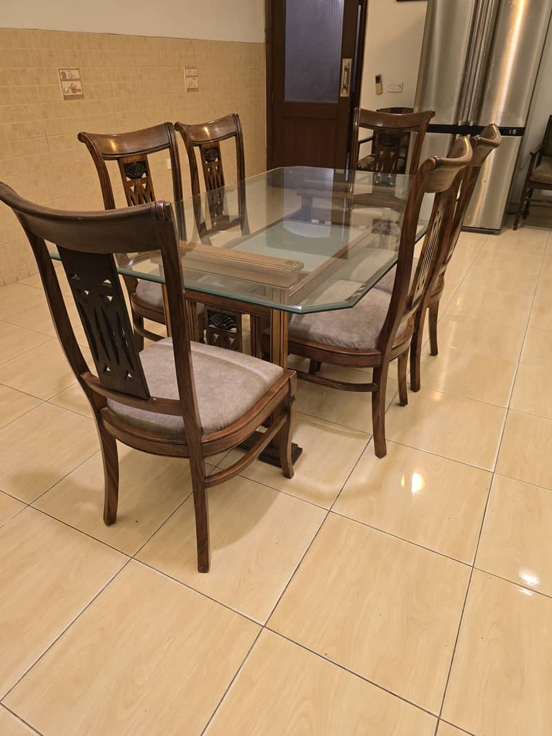 8 seater wood dining table 1