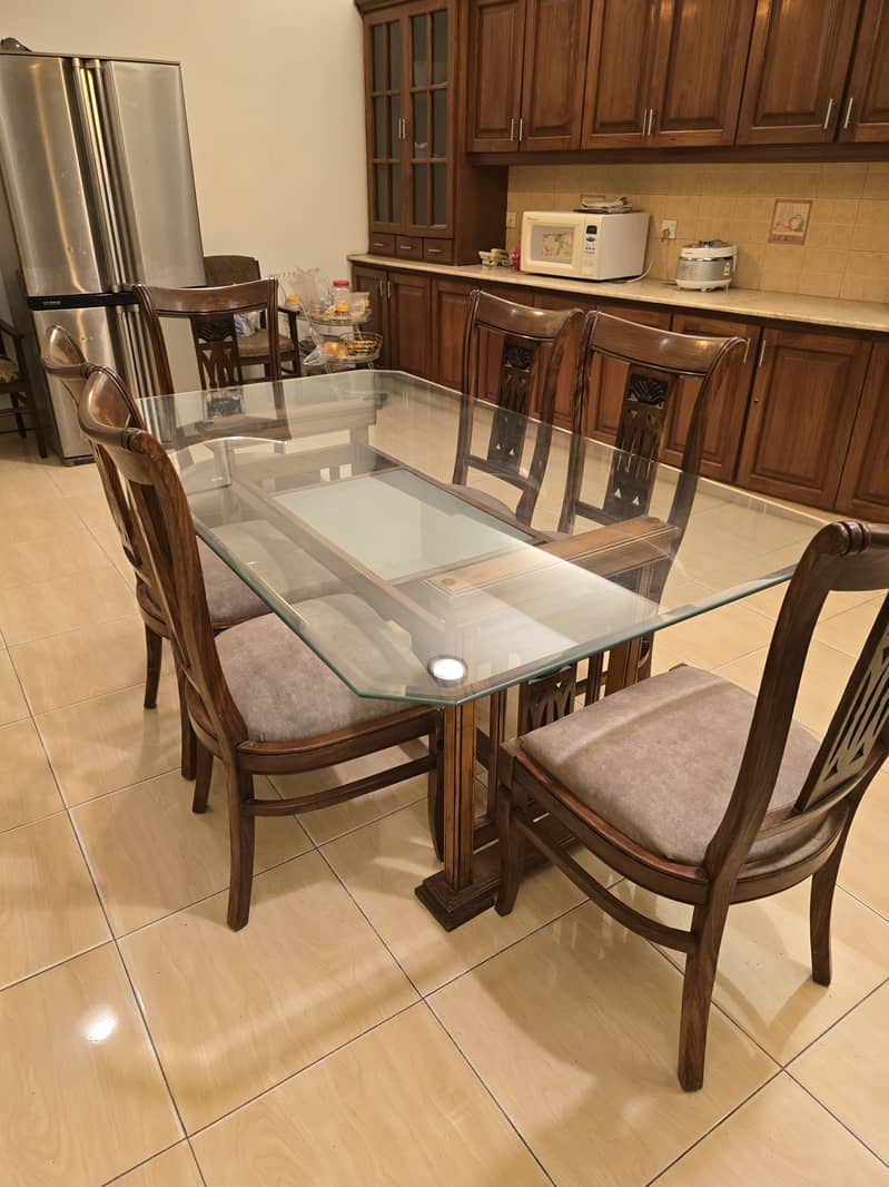 8 seater wood dining table 2