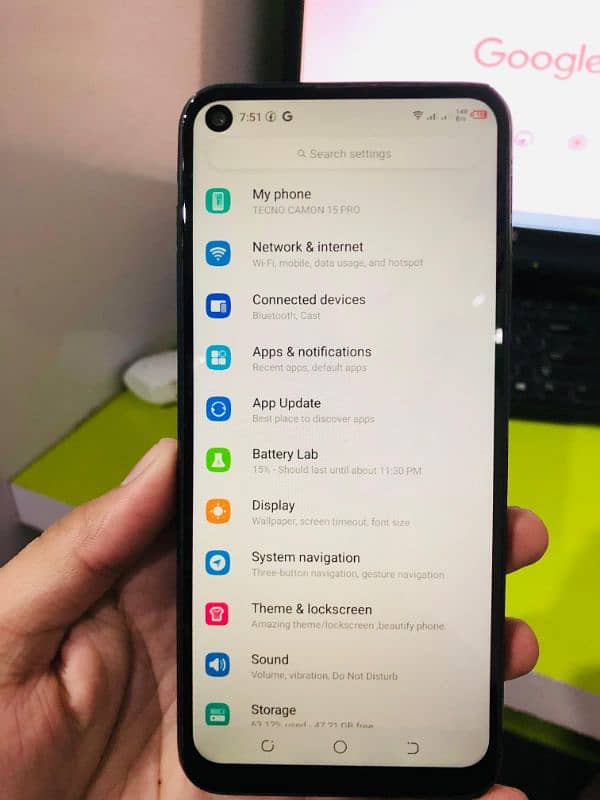 tecno camon 15pro 4/128gb aproved 9
