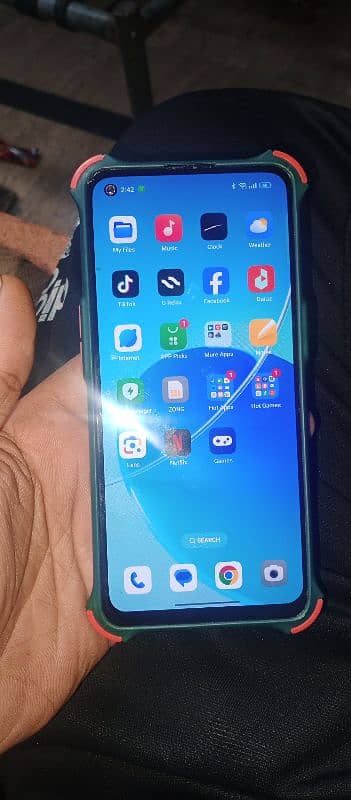 OPPO Reno 6 frant glass Chang  finge ok ha 4