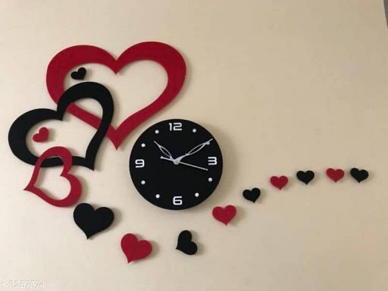 Heart Design Analogue Wall Clock 0