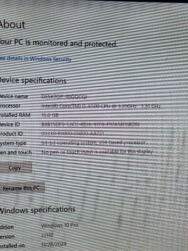 gaming pc) Core i5 6th generation with Graphic card 5