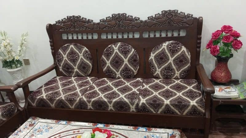 5 seater Pure solid wood chinioti Sofa Set 1