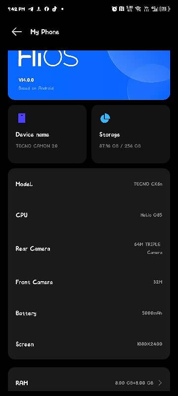 Tenoco camon20 exchange possible 0