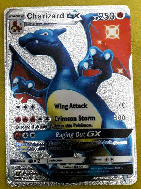 pokemon silver charizard gx original 0