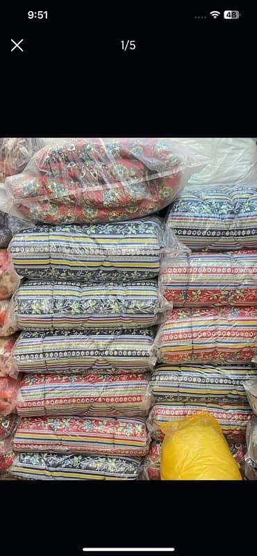 Wholesale or retail available on gadda, ball fiber pillow, bedding etc 2