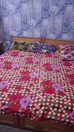 bed set single 2 bed wood K hy