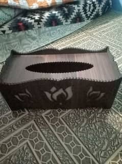 Tissue box & Dustbin wooden