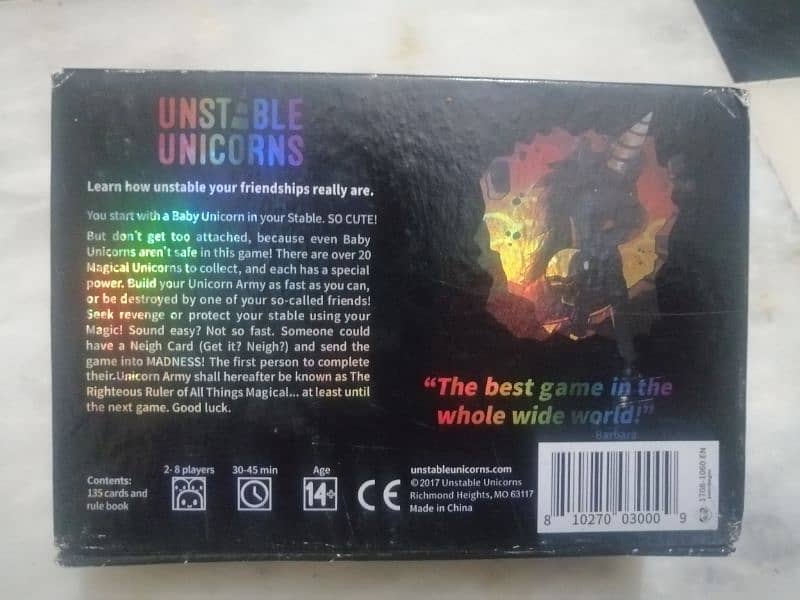 Unstable unicorns card game limited edition 3