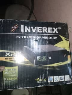 inverex inverter 24volt. 2dry battery 100amp dry.