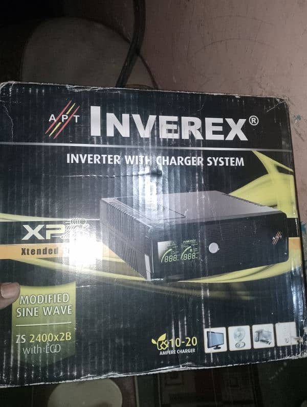 inverex inverter 24volt. 2dry battery 100amp dry. 0