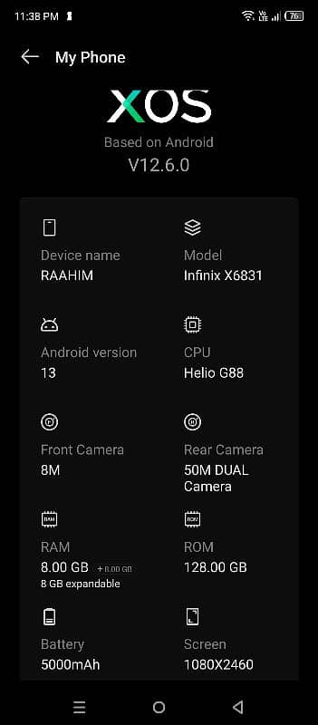 infinix hot 30 8+8 =128gb 2