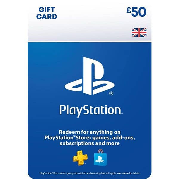 Playstation UK region 50£ gift card 0