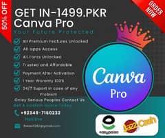 Canva pro 1 year Activation