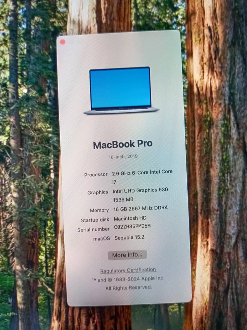 Macbook Pro 2019 16 gb 512 gb 9th gen 5