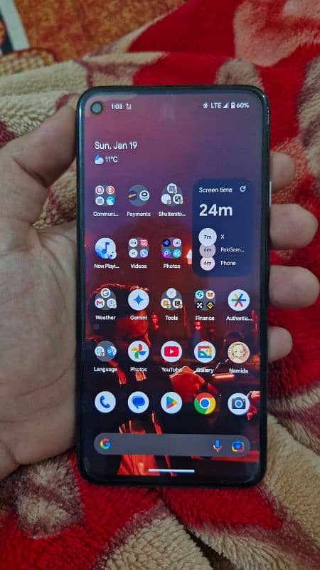 google pixel 4a 5g back demage Baki condition ok pta block 1