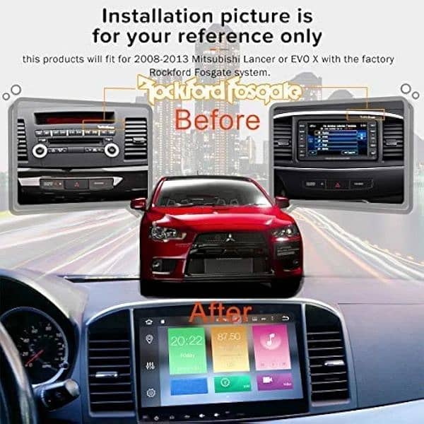 SYGAV Android Car Stereo for 2008-2013 Mitsubishi Lancer EVO X 0