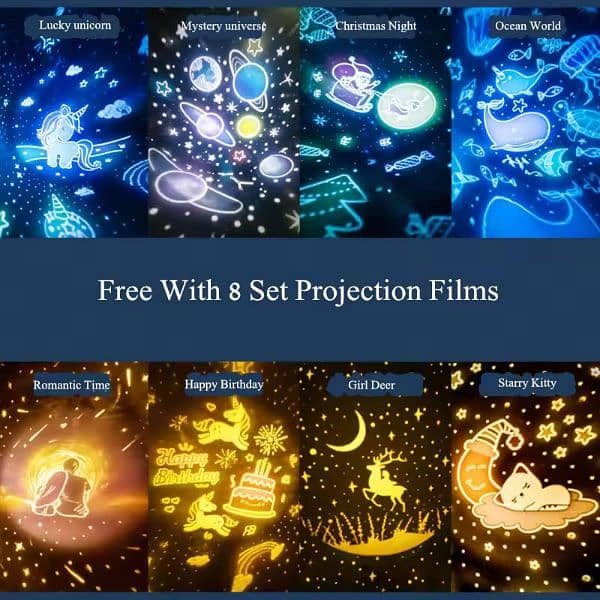 Moon Light Bunny Dream Projector Night Light Lamp 360 Degree 3