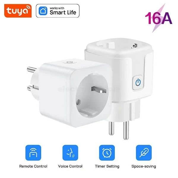 Tuya Smart Socket 16A Wifi Plug EU Universal Socket 0