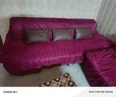 leather sofa 5 seater with cusions