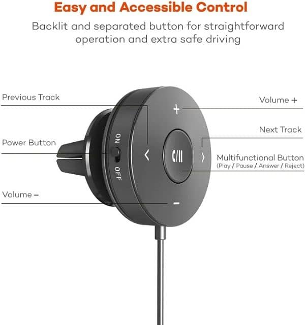 TAOTRONICS BLUETOOTH RECIEVER FOR CARS 5