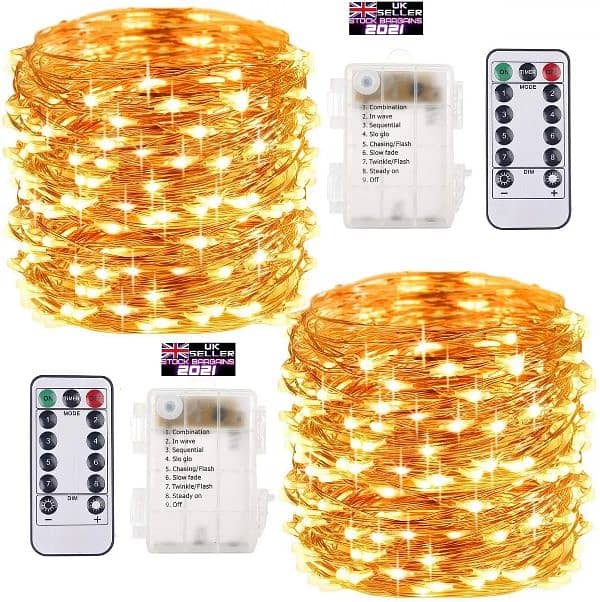 SUNNOW Fairy String Lights Battery Operated Waterproof (C89) 0