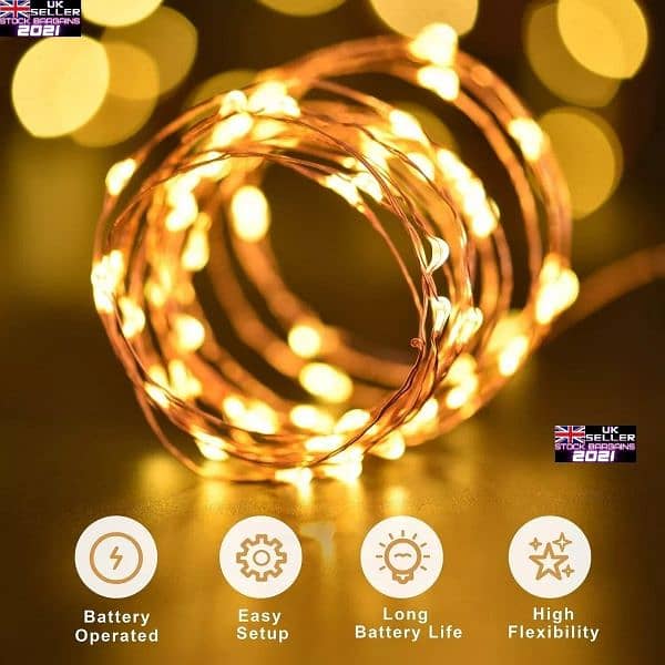 SUNNOW Fairy String Lights Battery Operated Waterproof (C89) 1