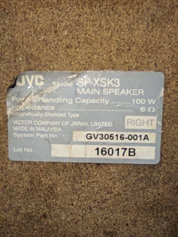 JVC SPEAKER GENUINE JAPANI 2