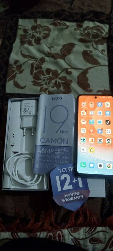 Tecno camon 19 neo 6gp ram 128 gp storge complet box 4