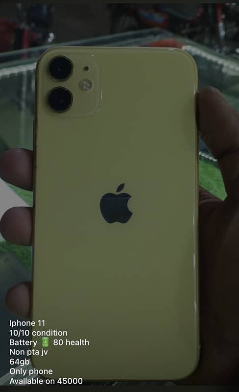 i phone 11 Yellow colour || 10 By 10 - Battry helth 80 Ha Jv Ha 0