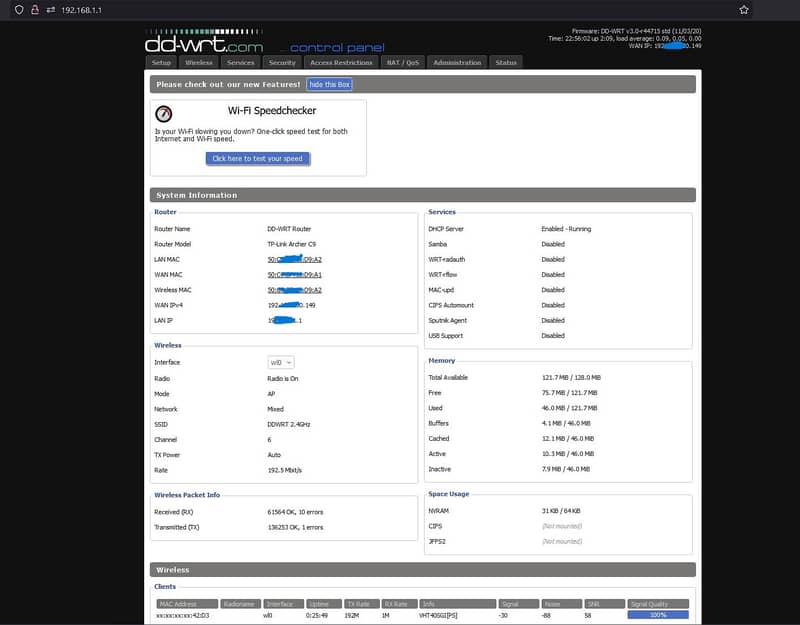 TP-Link Archer C9 V3 EU Router - DD-WRT Custom Firmware 8