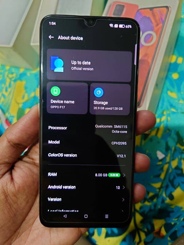 Oppo F17 8-128 Official PTA Exchange 8