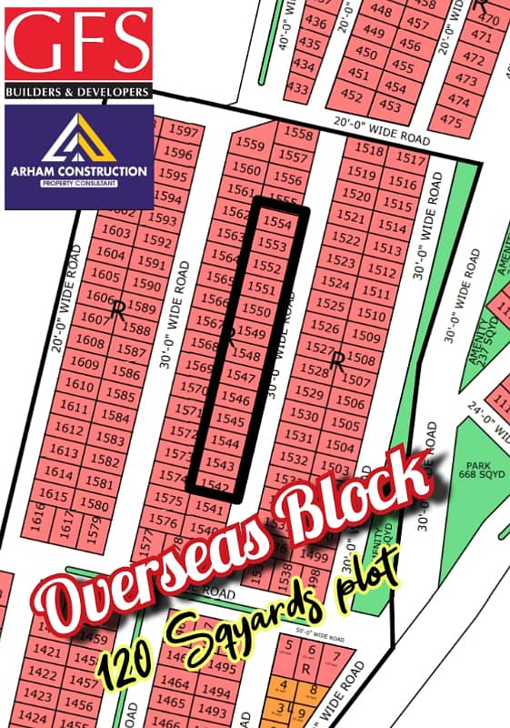 NORTH TOWN RESIDENCY PHASE 1 OVERSEAS BLOCK 120syd plot 0