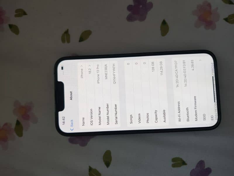 I phone 13 pro full box 128gb 4 month sim working 2