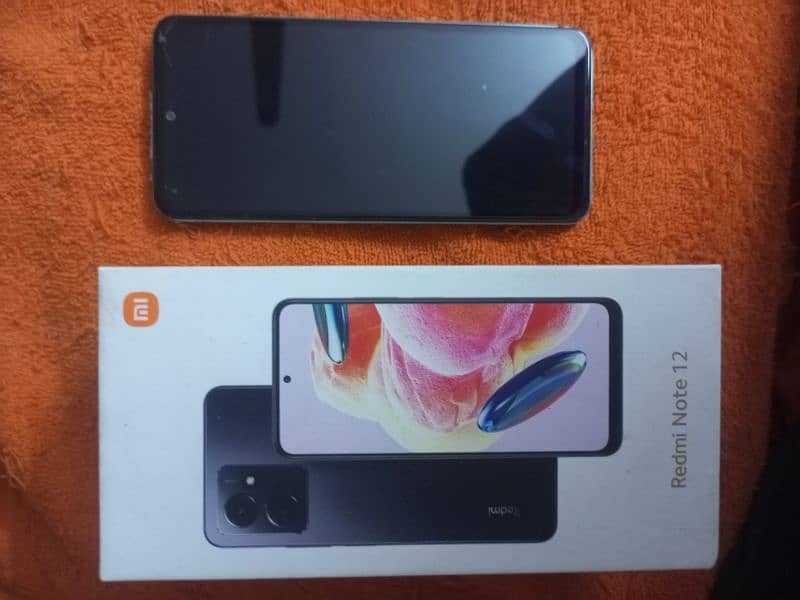 Redmi note 12 with 10/10 condition with box 8/128 1