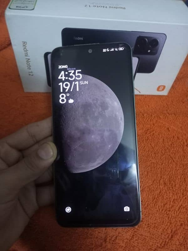 Redmi note 12 with 10/10 condition with box 8/128 2