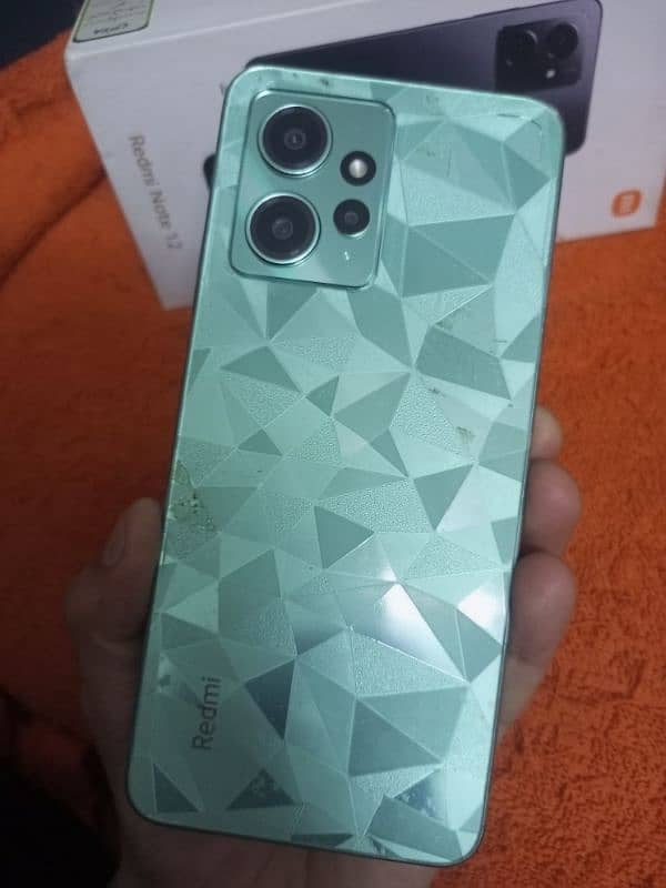 Redmi note 12 with 10/10 condition with box 8/128 3