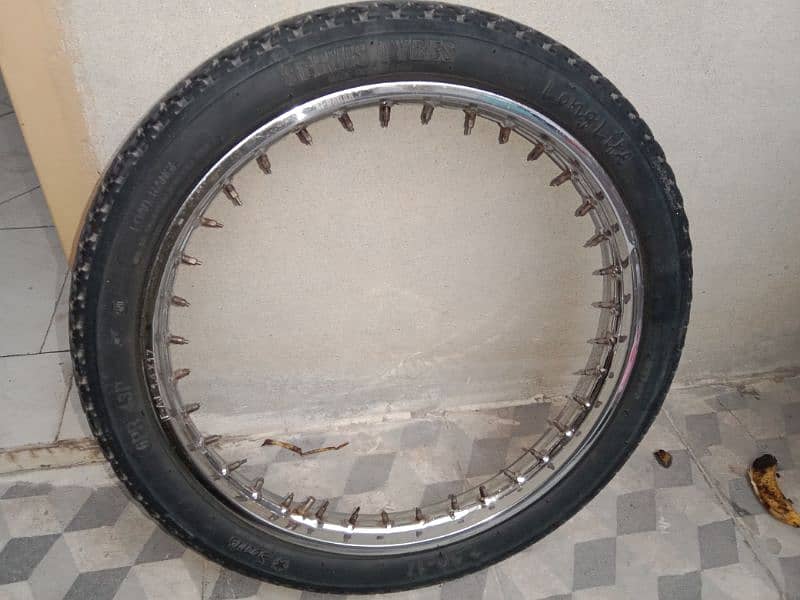 Honda CD 70 Rear Rim Tire Tube for sale 0