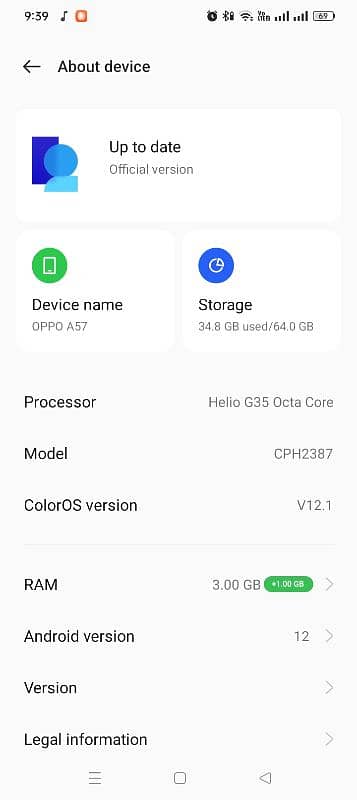 Oppo A57  full box 4