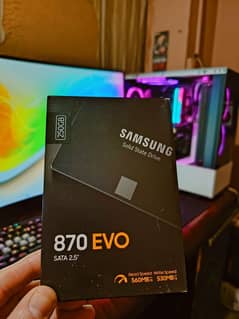 Samsung evo 870 250GB ssd 95% health 100% performance with box