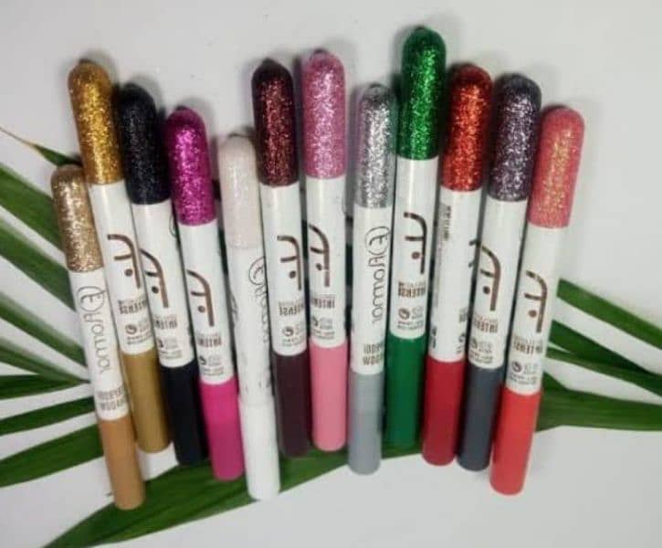 multicolor glitter eye pencil 6 pc of shimmery glam 1