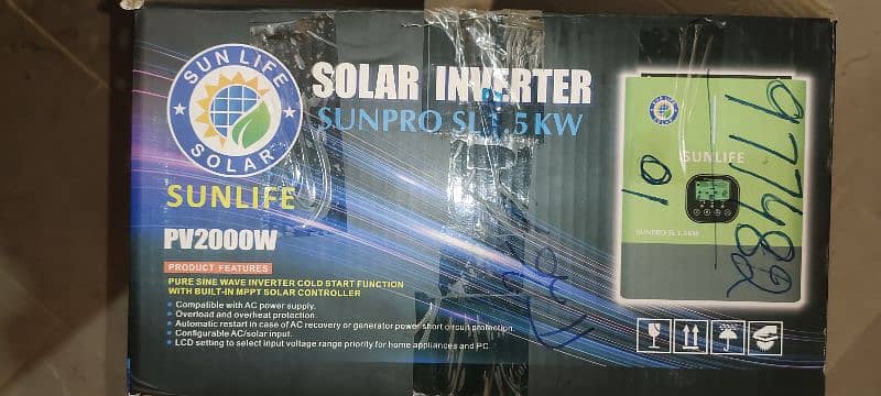 Sunlife Hybrid Solar Inverter PV 2500/ 1500 watt. 3