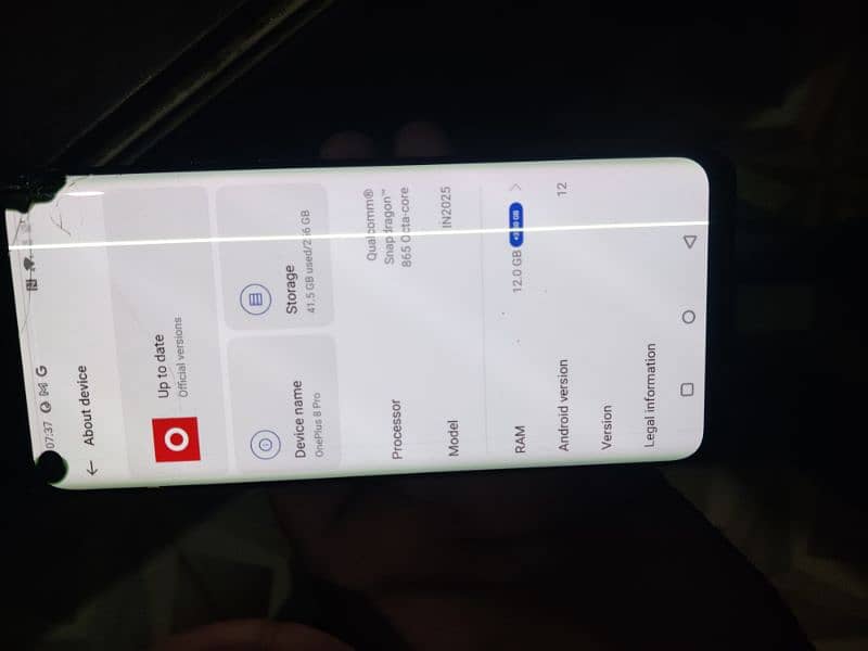 OnePlus 8pro 12gp 25gp pnal tota nechy gir k oper Sy Baki sie chlta 1