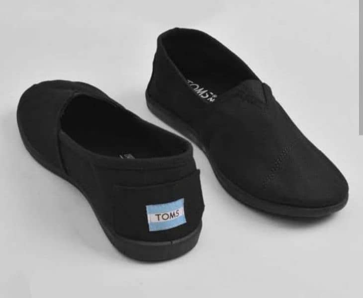 Toms unisex syanno black canvas shoes 0