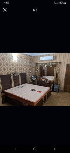 Bed with side tables and dressing table in excellent condition